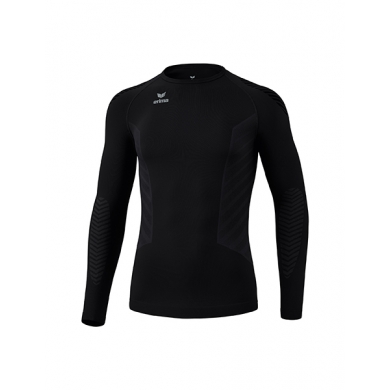 Erima Functional Underwear Long Sleeve Athletic Round Neck (seamless) black Men